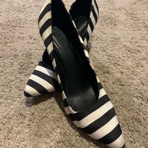 A.N.A B&W Striped Heels
